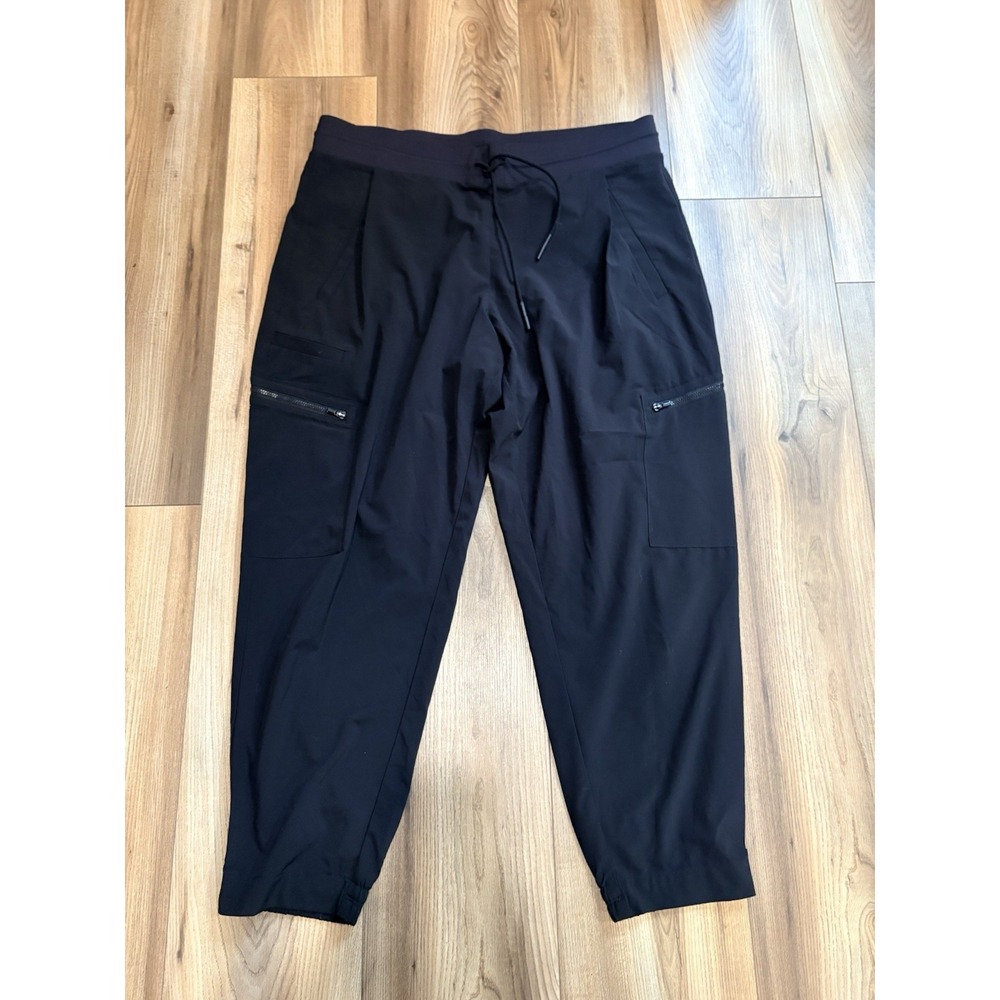 Athleta Venture Pant Women's 14 Petite Black Joggers Pockets Lightweight